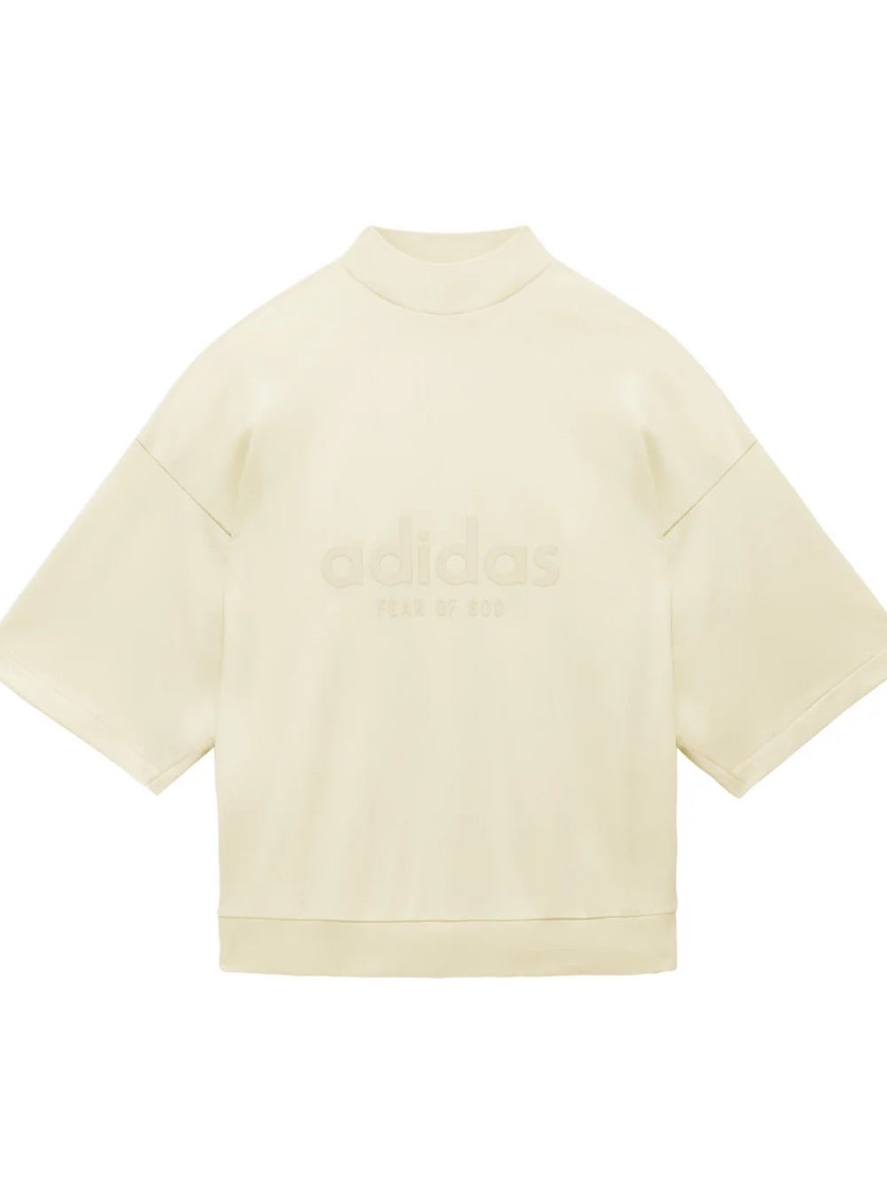 Rare New Fear of God Sweatshirt 3/4 Mock Tee Pale  Yellow Men’s XXL